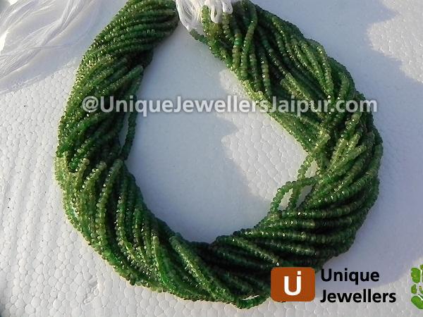 Tsavorite Shaded Faceted Roundelle Beads